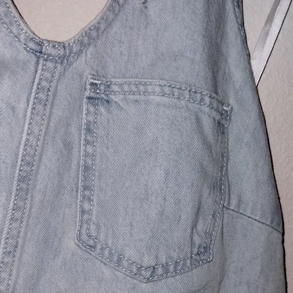 Universal Thread Blue Halter Tie Front Tank Top - Picture 5 of 8